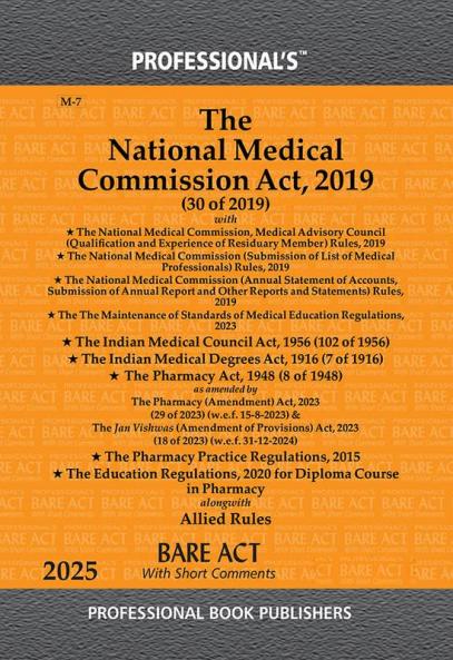 National Medical Commission Act 2019 alongwith Rules & Regulations