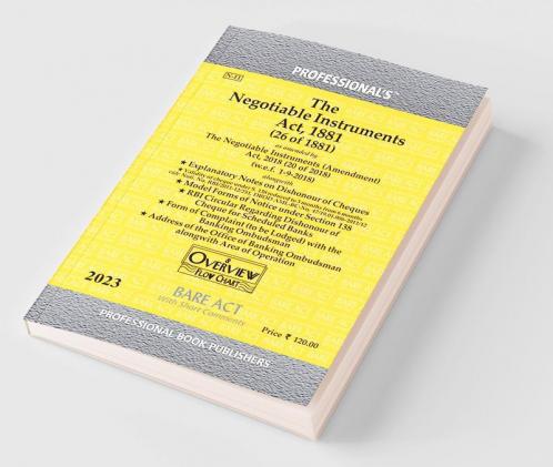 Negotiable Instruments Act 1881 as amended by Negotiable Instruments (Amendment) Act 2018