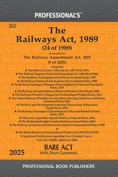 Railways Act 1989 as amended by Jan Vishwas (Amendment of Provisions) Act 2023 alongwith Acts & Rules