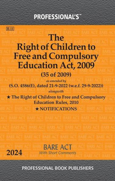 Right of Children to Free and Compulsory Education Act 2009 as amended by Right of Children to Free and Compulsory Education (Amendment) Act 2019