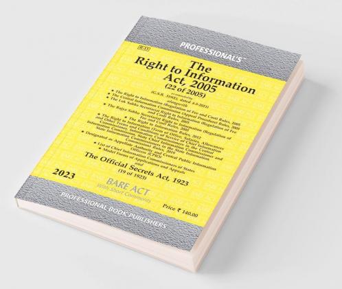 Right to Information Act 2005 as amended by Digital Personal Data Protection Act 2023 alongwith Rules