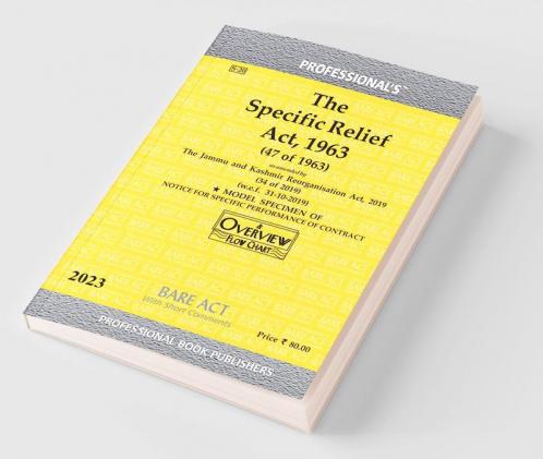 Specific Relief Act 1963 as amended by Jammu and Kashmir Reorganisation Act 2019 MODEL SPECIMEN OF NOTICE FOR SPECIFIC PERFORMANCE OF CONTRACT