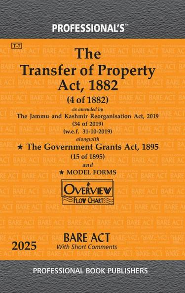 Transfer of Property Act 1882 as amended by Jammu and Kashmir Reorganisation Act 2019
