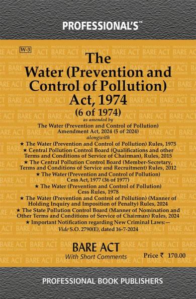 Water (Prevention and Control of Pollution) Act 1974 alongwith Rules