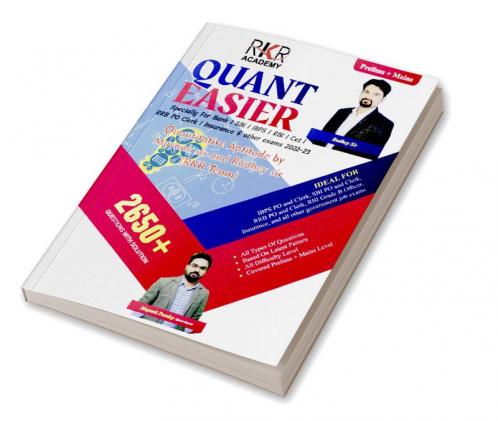 Quant Easier- Pre+Mains Specially for Bank SBI IBPS RBI RRB Clerk Insurance and Other Exams 2022-23