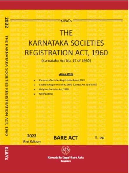 The Karnataka Societies Registration Act 1960.(As Amended By Act No-01 of 2017)