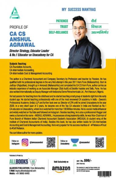 CA Foundation Paper-1 Principles & Practise of Accounting New Course Classbook by CA CS Anshul Agrawal