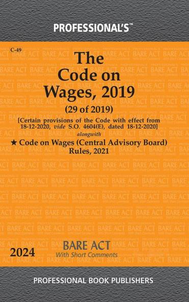 Code on Wages 2019 Alongwith Code on Wages (Central Advisory Board) Rules 2021