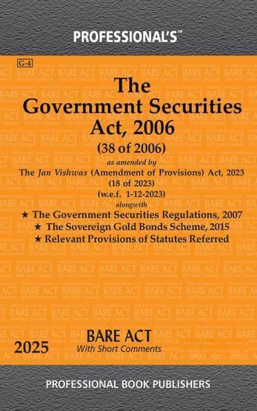 Government Securities Act 2006 as amended by Jan Vishwas (Amendment of Provisions) Act 2023