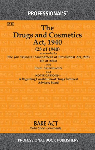 Drugs and Cosmetics Act 1940 with State Amendments