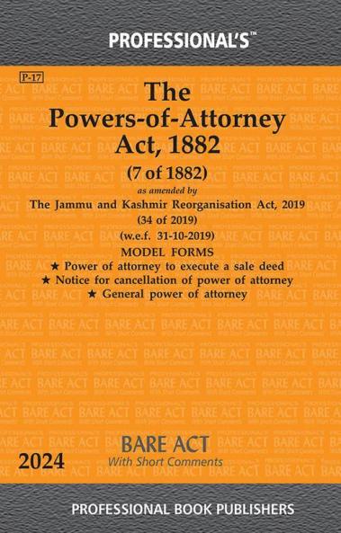Powers-of-Attorney Act 1882 as amended by Jammu and Kashmir Reorganisation Act 2019