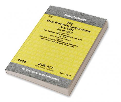 State Financial Corporations Act 1951 as amended by Banking Laws (Amendment) Act 2012