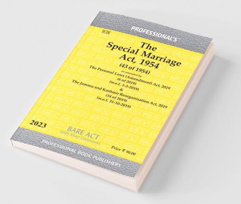 Special Marriage Act 1954 as amended by Personal Laws (Amendment) Act 2019 & Jammu and Kashmir Reorganisation Act 2019