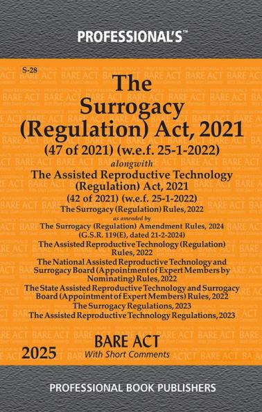 Surrogacy (Regulation) Act 2021 With Assisted Reproductive Technology (Regulation) Act 2021 alongwith Rules