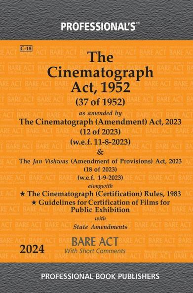 Cinematograph Act 1952 Alongwith Rules & State Amendments