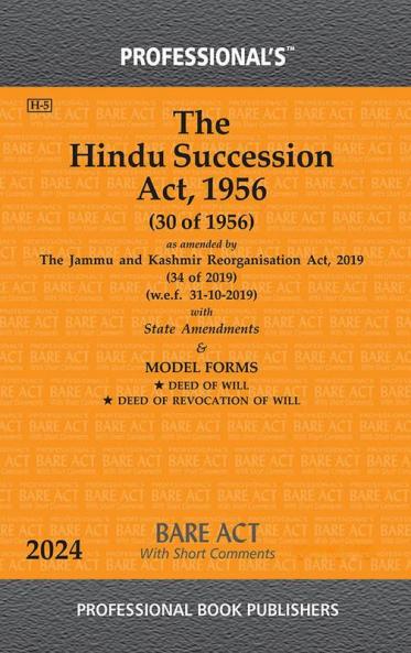Hindu Succession Act 1956 as amended by Jammu and Kashmir Reorganisation Act 2019
