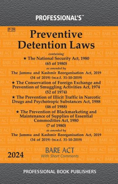 Preventive Detention Laws Containing National Security Act 1980