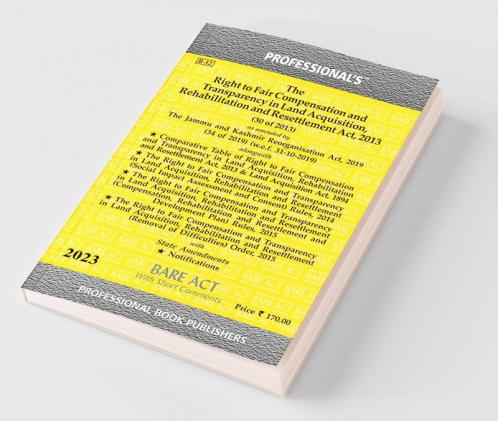 Right to Fair Compensation and Transparency in Land Acquisition Rehabilitation and Resettlement Act 2013 as amended by Jammu and Kashmir Reorganisation Act 2019