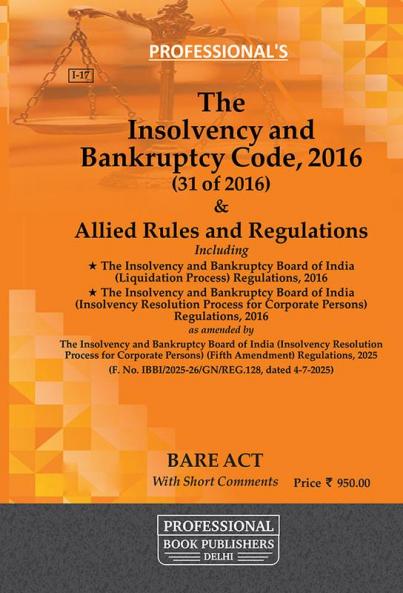 Insolvency and Bankruptcy Code 2016 as amended by Insolvency and Bankruptcy