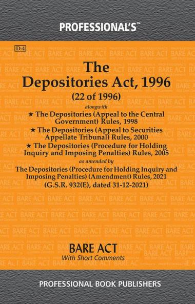 Depositories Act 1996 alongwith Rules