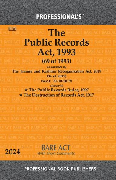 Public Records Act 1993 as amended by Jammu and Kashmir Reorganisation Act 2019
