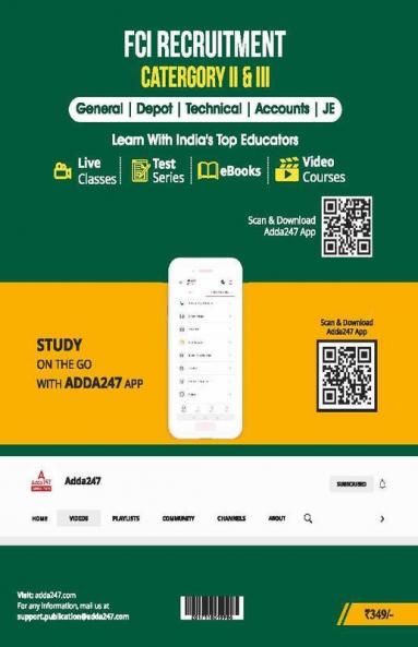 FCI Phase I 2022 Mock Papers Practice Book (English Printed Edition) by Adda247