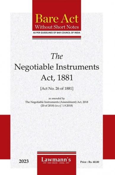 The Negotiable Instruments 1881