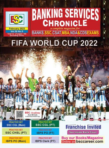 BSC Monthly Magazine for BANKSSSCCSATMBANDA&CDS EXAMS- February'23
