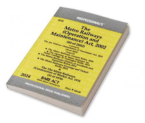 Metro Railways (Operation and Maintenance) Act 2002 as amended by Jan Vishwas (Amendment of Provisions) Act 2023