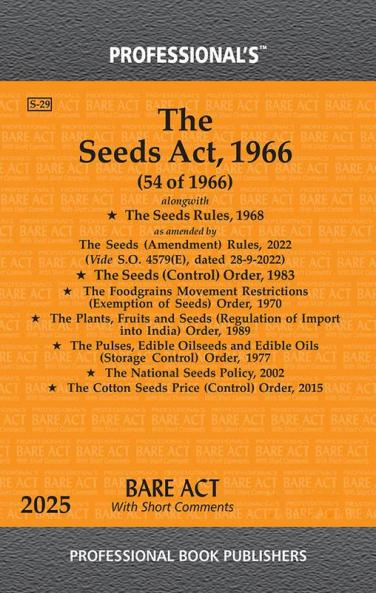 Seeds Act 1966 alongwith Seeds Rules 1968