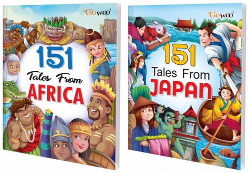 151 Tales from Africa and 151 Tales from Japan I Combo pack of 2 Books I Moral Stories for Children By Gowoo