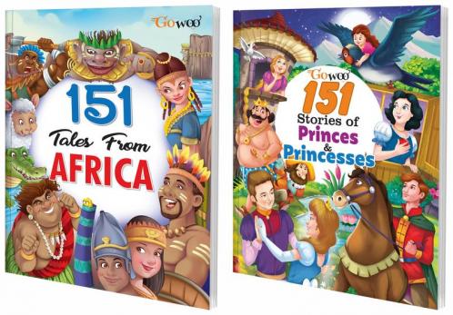 151 Tales from Africa and 151 Stories of Princes & Princesses I Set of 2 Books I Stories for growing minds By Gowoo