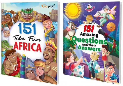 151 Tales from Africa and 151 Amazing Questions and their Answers I Gift Pack of 2 Books I Collection of Humorous Stories for kids By Gowoo