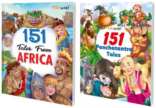 151 Tales from Africa and 151 Panchatantra Tales I Combo of 2 Books I Must Read story books for kids By Gowoo