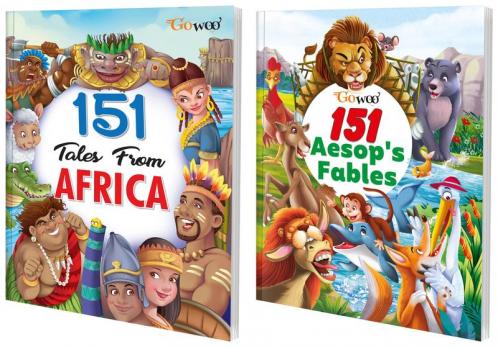 151 Tales from Africa and 151 Aesop's Fables I Pack of 2 Books I Must Read fiction stories By Gowoo