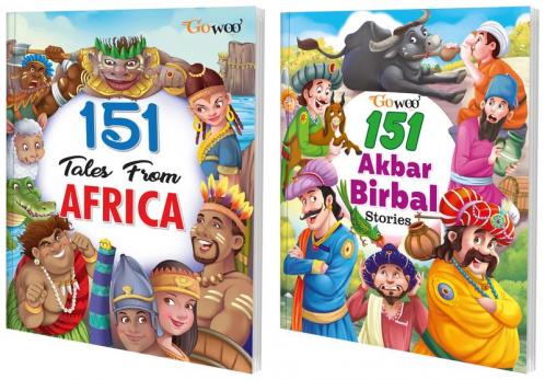 151 Tales from Africa and 151 Akbar Birbal Stories I Combo of 2 Books I Must Read Stories for Children By Gowoo