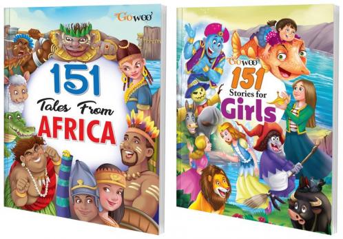 151 Tales from Africa and 151 Stories for Girls I Pack of 2 Books I Most Lovable stories For children By Gowoo