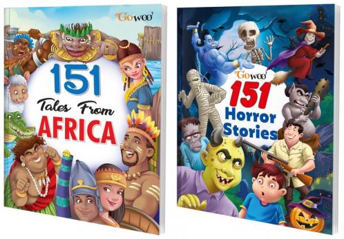 151 Tales from Africa and 151 Horror Stories I Combo of 2 Books I Perfect Gift for Kids By Gowoo
