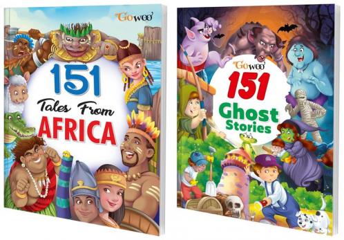 151 Tales from Africa and 151 Ghost Stories I Combo pack of 2 Books I Beautifully illustrated Stories For Children By Gowoo