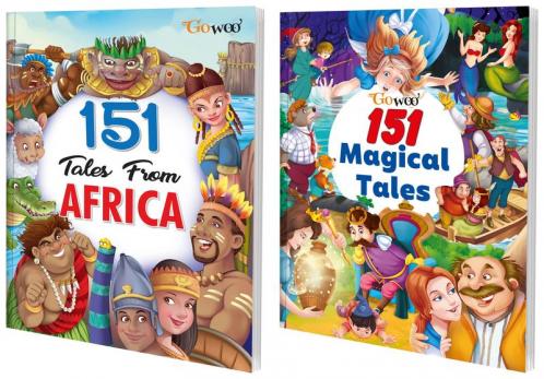 151 Tales from Africa and 151 Magical Tales I Combo of 2 Books I Best selling story books of kids By Gowoo