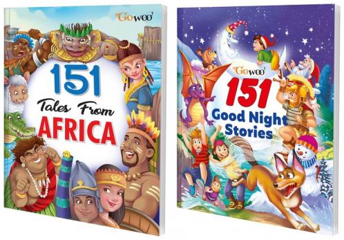 151 Tales from Africa and 151 Goodnight Stories I Set of 2 Books I Best Engaging Stories For Children By Gowoo