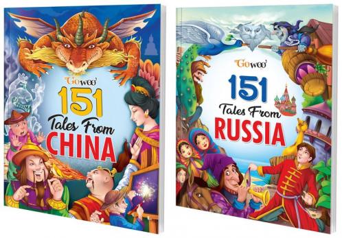 151 Tales from China and 151 Tales from Russia I Set of 2 Books I Bag of stories for kids By Gowoo