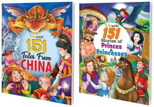 151 Tales from China and 151 Stories of Princes & Princesses I Gift Pack of 2 Books I Best Selling Collection of Stories By Gowoo