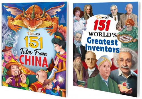 151 Tales from China and 151 World’s Great Inventors I Set of 2 Books I Easy to read Story Books By Gowoo