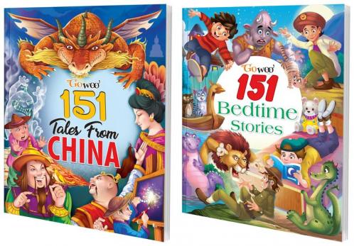 151 Tales from China and 151 Bedtime Stories I Gift Pack of 2 Books I Interactive Stories For Growing Children By Gowoo