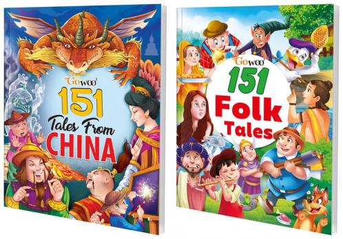 151 Tales from China and 151 Folk Tales I Pack of 2 Books I Engaging Story Books for Kids By Gowoo