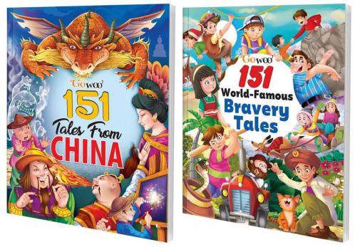 151 Tales from China and 151 World-Famous Bravery Tales I Combo of 2 Books I Perfect Gift For 8+ Years By Gowoo