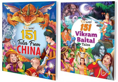 151 Tales from China and 151 Vikram-Baital Tales I Set of 2 Books I Story Books for Kids By Gowoo