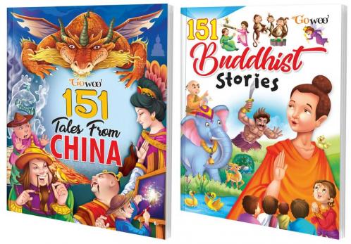151 Tales from China and 151 Buddhist Stories I Combo of 2 Books I Learning Stories for Children By Gowoo