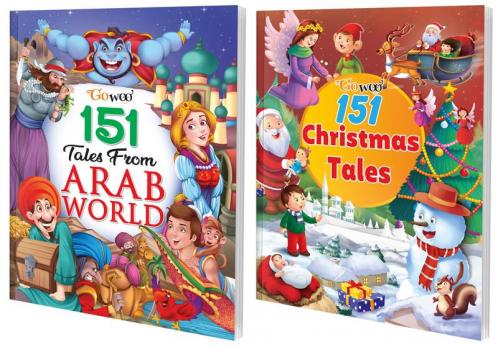 151 Tales from Arab World and 151 Christmas Tales I Set of 2 Books I Collection of illustrative stories for children By Gowoo